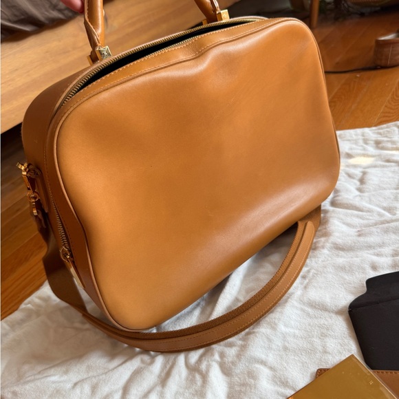 The Row - Small Bowling Bag - Tan Leather Crossbody Bag - Picture 4 of 10